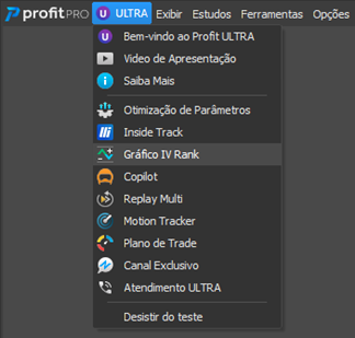 Opção Gráfico IV Rank