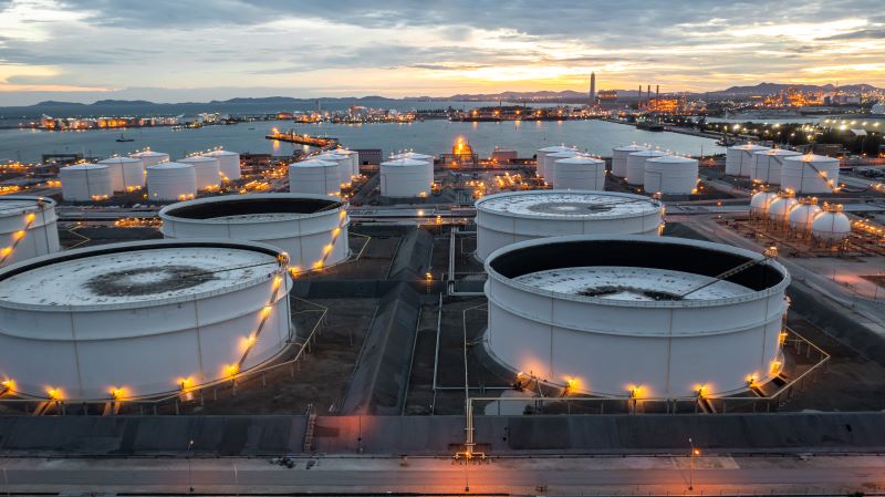 Representação de parque industrial de empresa abrindo IPO